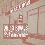 🪩 | ON SALE NOW | 🪩

THU 06.13 🟨 Rivals (@wearervls) 
7:30 Doors | All Ages | $25-30 

WED 07.24 ☢️Upchuck (@_upchuck_) 
7:30 Doors | All Ages | $15-17

SAT 10.26 🌿 Jordy Searcy (@jordysearcymusic) 
7PM Doors | All Ages | $18-22

🎟 at link in bio
